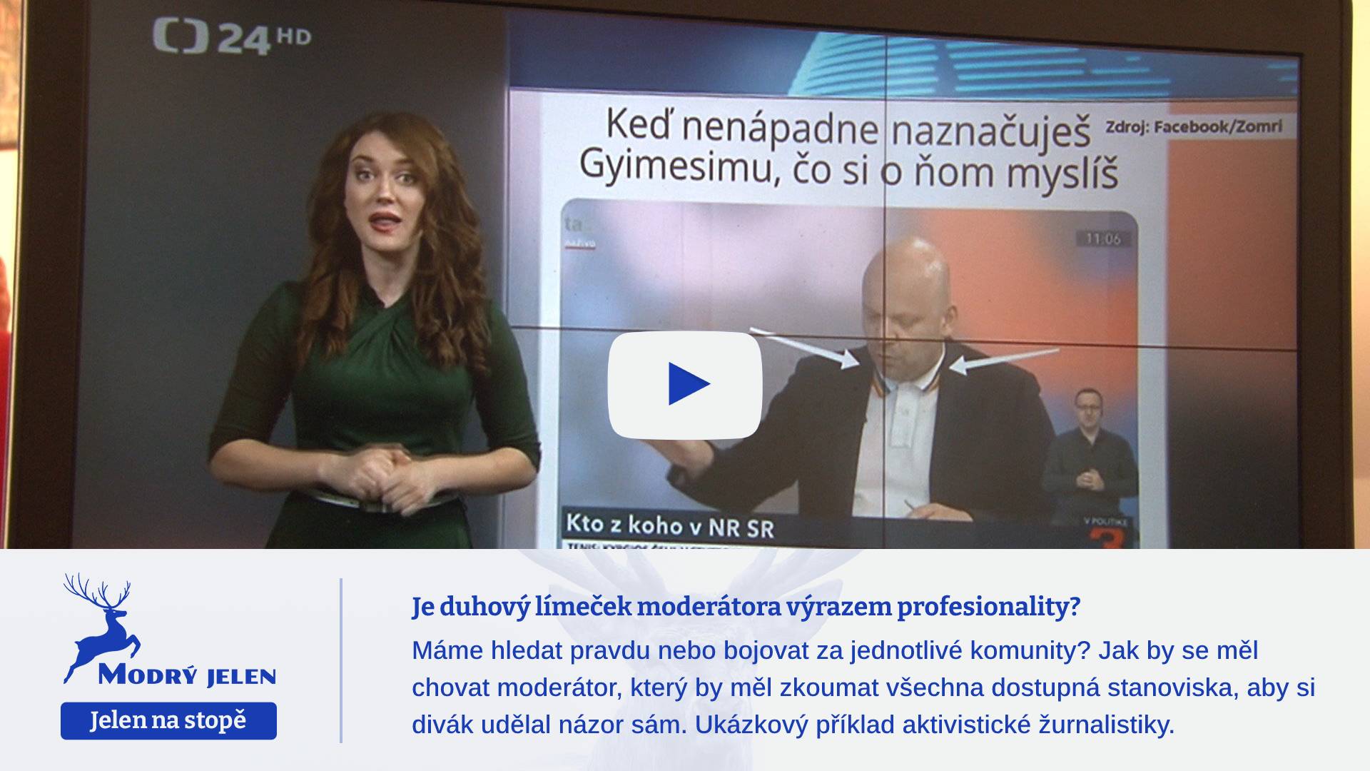 Je duhový límeček moderátora výrazem profesionality?