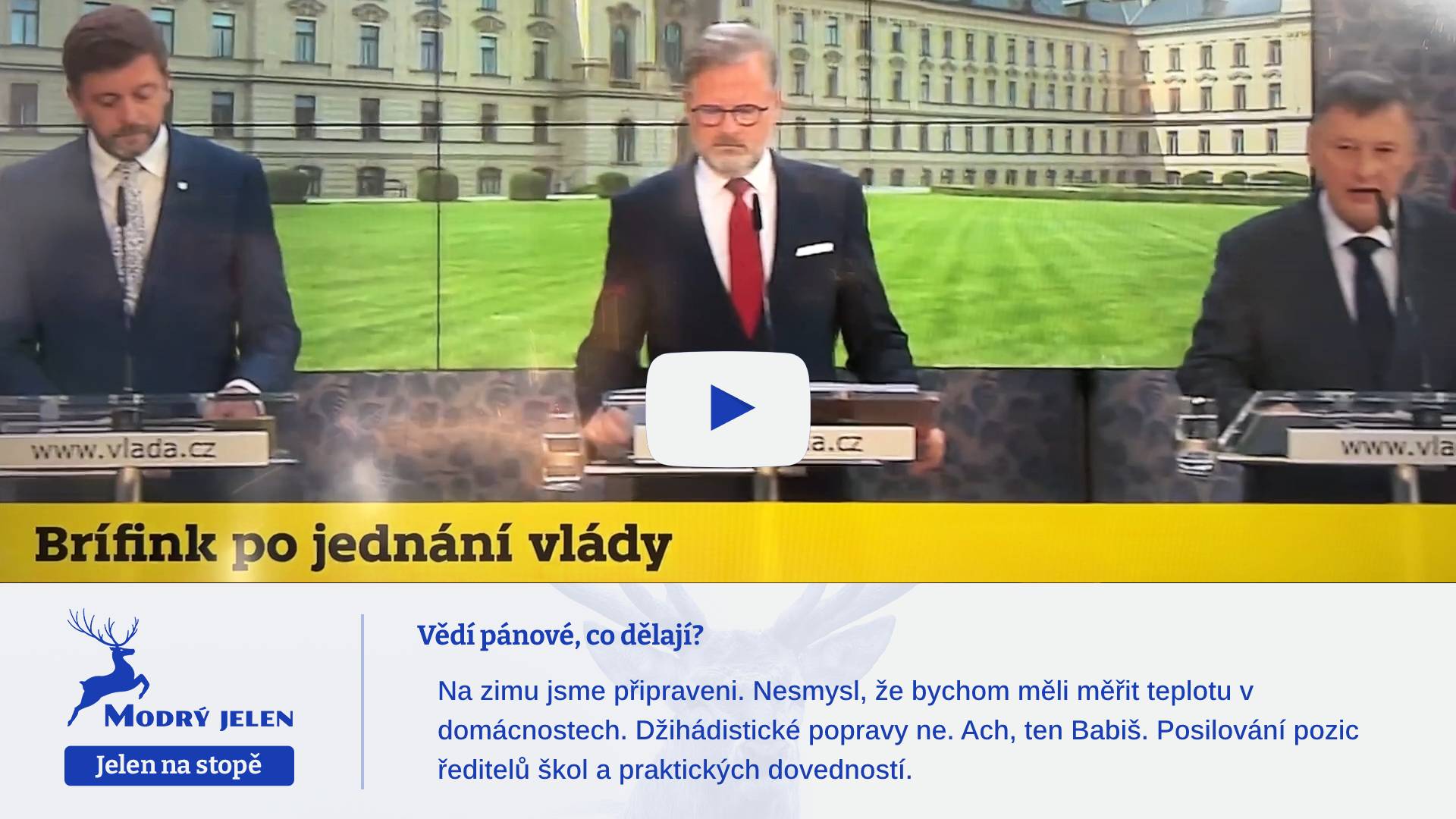 Vědí pánové, co dělají?