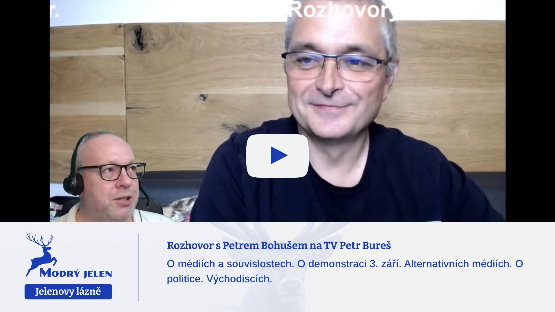 Rozhovor s Petrem Bohušem na TV Petr Bureš