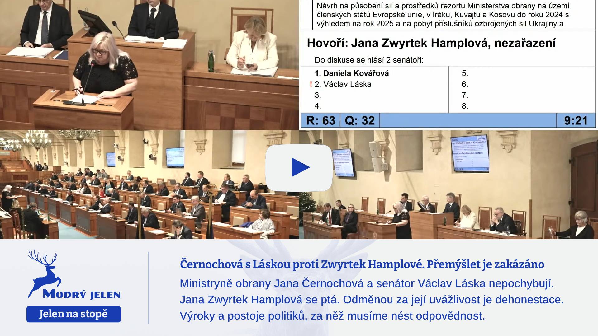 Černochová s Láskou proti Zwyrtek Hamplové. Přemýšlet je zakázáno