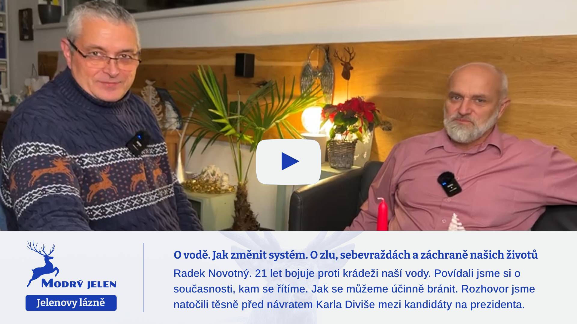 O vodě. Jak změnit systém. O zlu, sebevraždách a záchraně našich životů
