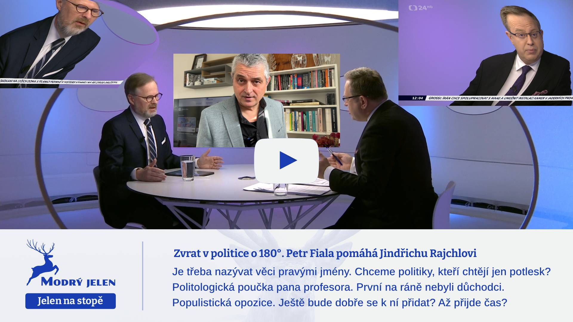 Zvrat v politice o 180°. Petr Fiala pomáhá Jindřichu Rajchlovi