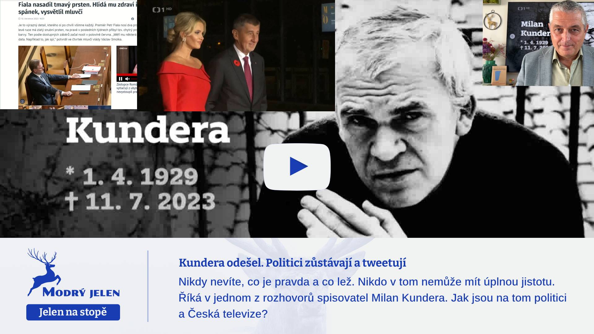 Milan Kundera odešel. Politici zůstávají a tweetují